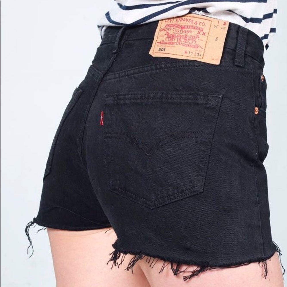 Levi 501 Black Jean Shorts